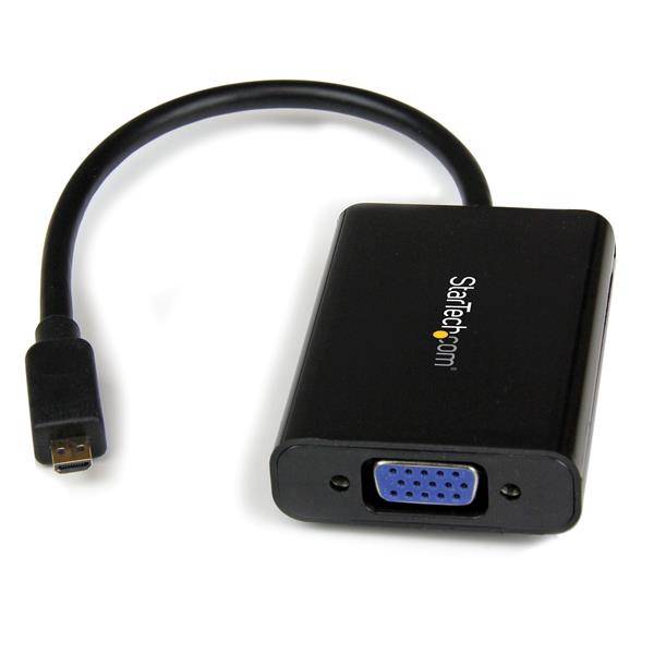 Rca Informatique - image du produit : CABLE ADAPTATEUR MICRO HDMI VERS VGA AVEC AUDIO