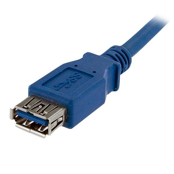 Rca Informatique - image du produit : CABLE DEXTENSION USB 3.0 BLEU 1M-MALE/FEMELLE - CABLE RALLONGE