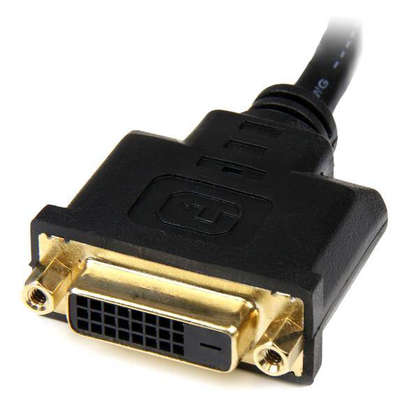 Rca Informatique - image du produit : CABLE ADAPTATEUR VIDEO HDMI VERS DVI-D DE 20 CM - M/F