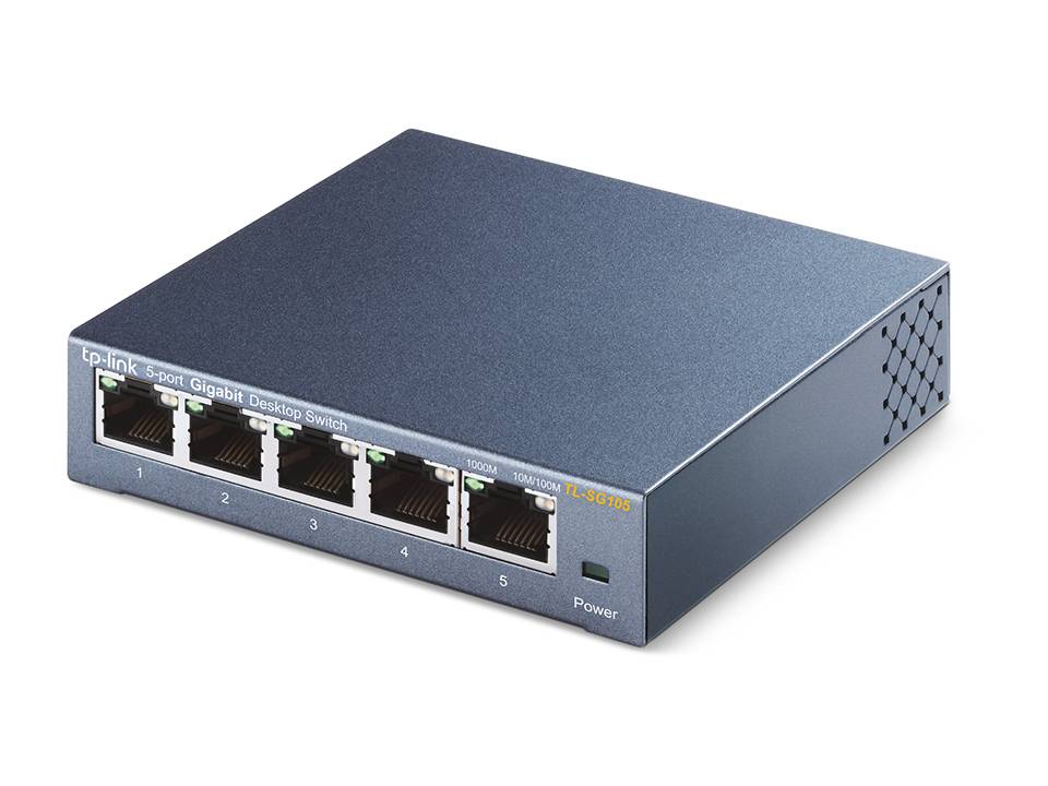 Rca Informatique - image du produit : 5-PORT METAL GIGABIT SWITCH. 5 10/100/1000M RJ45 PORTS