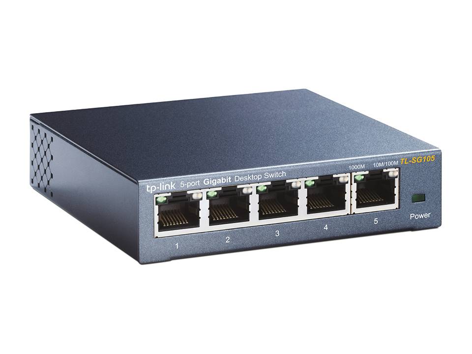 Rca Informatique - image du produit : 5-PORT METAL GIGABIT SWITCH. 5 10/100/1000M RJ45 PORTS