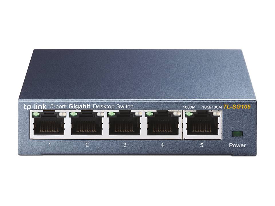 Rca Informatique - image du produit : 5-PORT METAL GIGABIT SWITCH. 5 10/100/1000M RJ45 PORTS