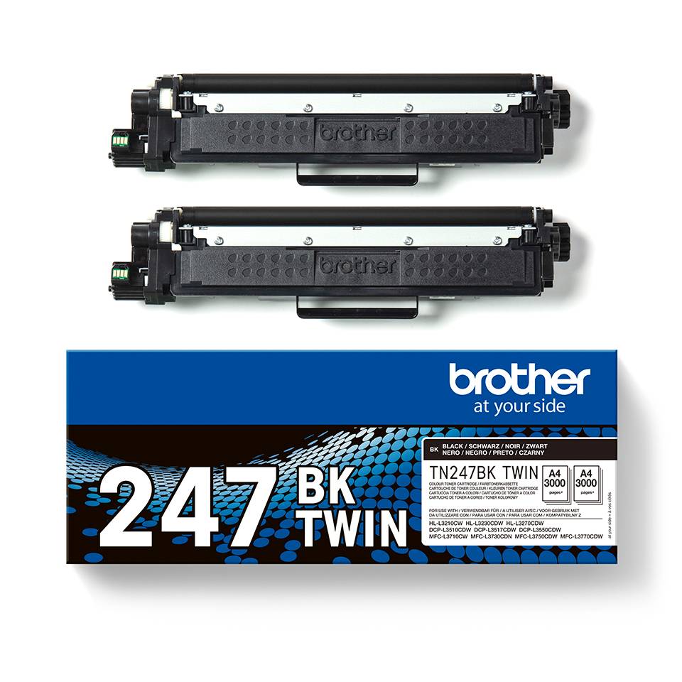 Rca Informatique - image du produit : TN-247BKTWIN BLACK TONER CARTRIDGE ISO YIELD 2 X 3 000 PA