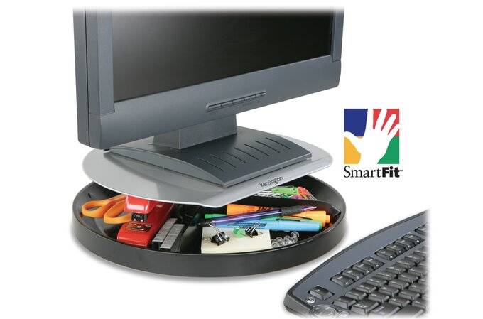 Rca Informatique - image du produit : SMARTFIT MONITOR STAND HEIGHT ADJUSTABLE SPIN STATION