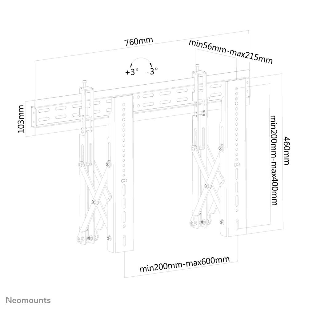 Rca Informatique - image du produit : SUPPORT MURAL ECRAN PLAT EXTENSIBLE 32IN A 60IN MAX 50KG