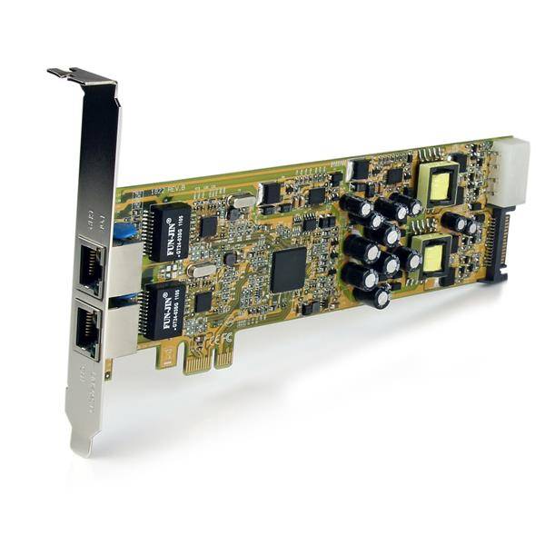 Rca Informatique - image du produit : CARTE RESEAU PCI EXPRESS 2 GIGABIT ETHERNET RJ45 POE/PSE