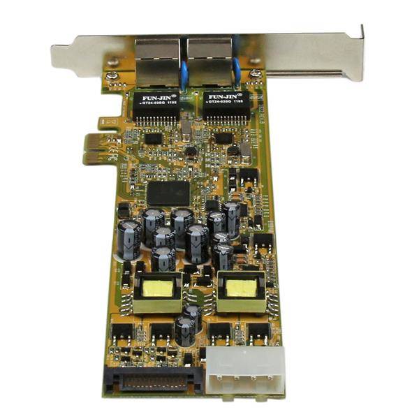 Rca Informatique - image du produit : CARTE RESEAU PCI EXPRESS 2 GIGABIT ETHERNET RJ45 POE/PSE