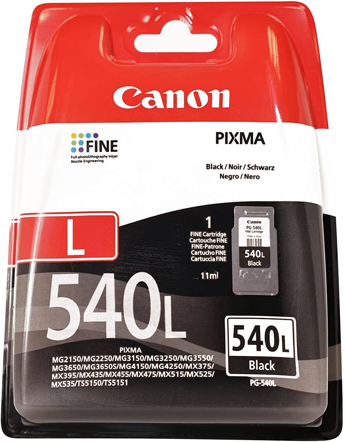 Rca Informatique - Image du produit : BLACK L INK CARTRIDGE/PG-540L