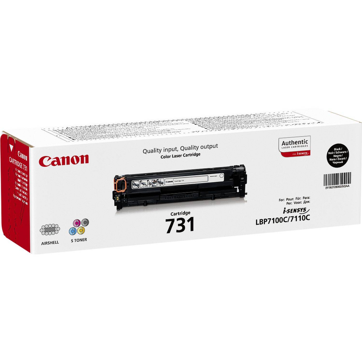 Rca Informatique - image du produit : 731 BK CLBP CARTRIDGE CANON BS 242X548