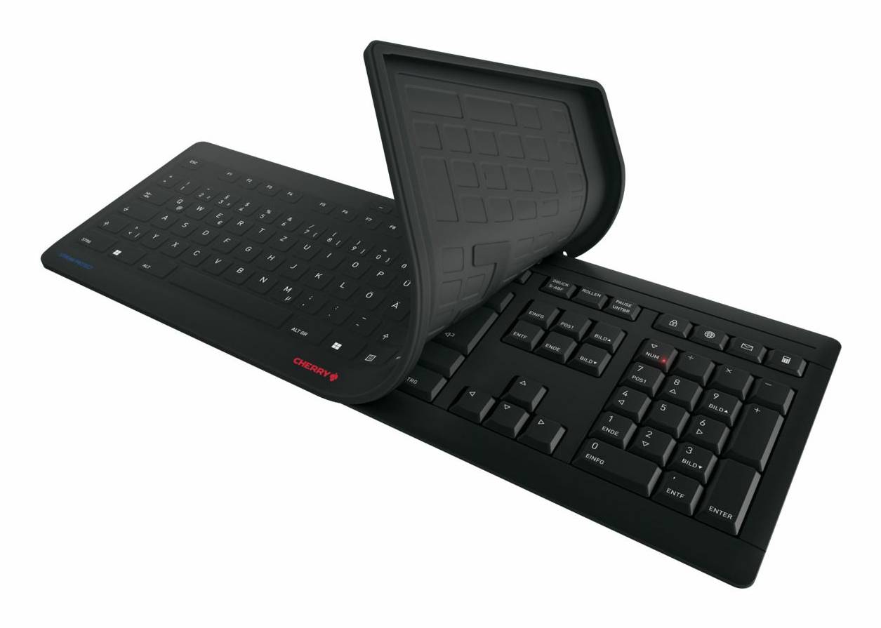 Rca Informatique - image du produit : CHERRY STREAM PROTECT KEYBOARD WIRELESS BLACK UK-ENGLISH