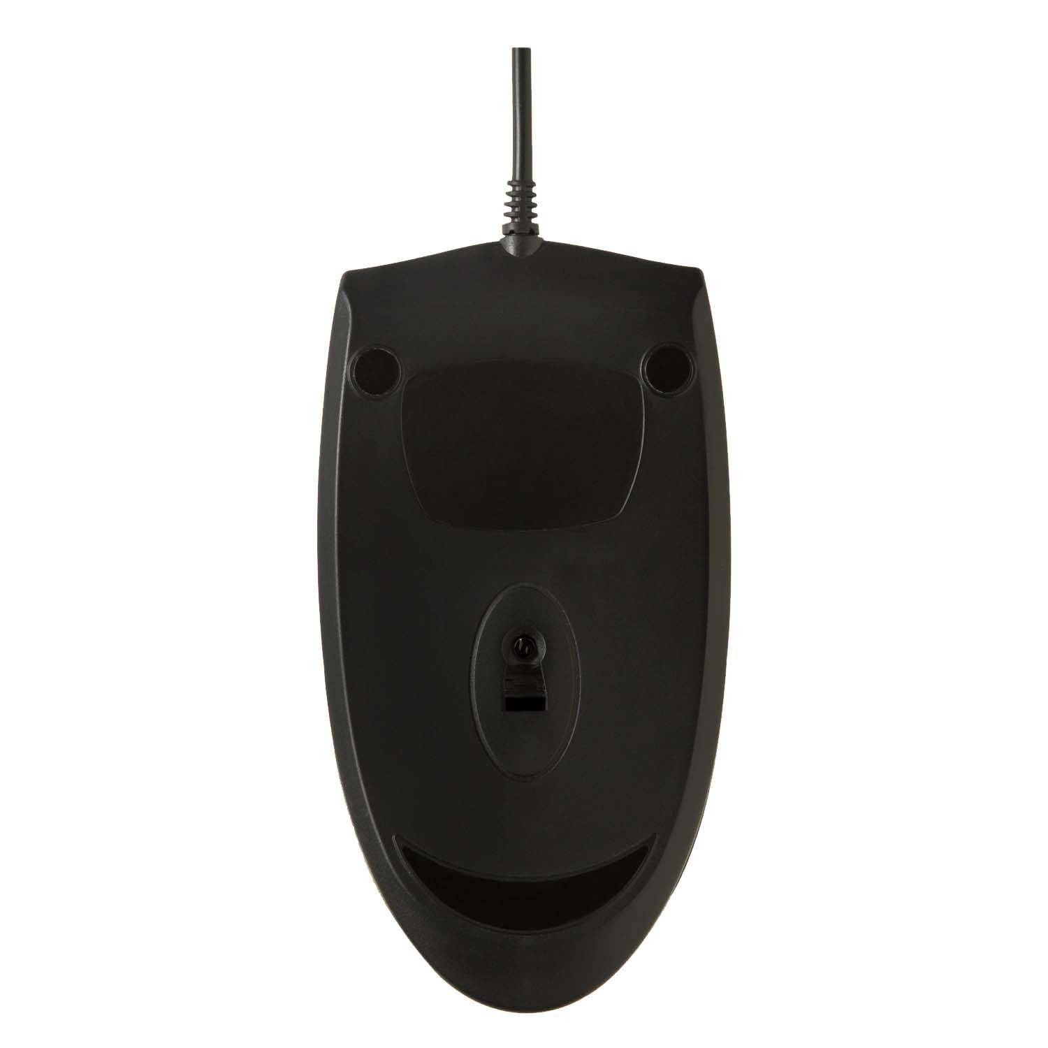 Rca Informatique - image du produit : SOURIS OPTIQUE FILAIRE USB RETAIL NOIR/GRIS IN