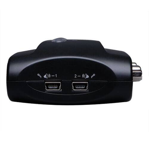 Rca Informatique - image du produit : 2-PORT COMPACT USB KVM SWITCH WITH AUDIO AND CABLE
