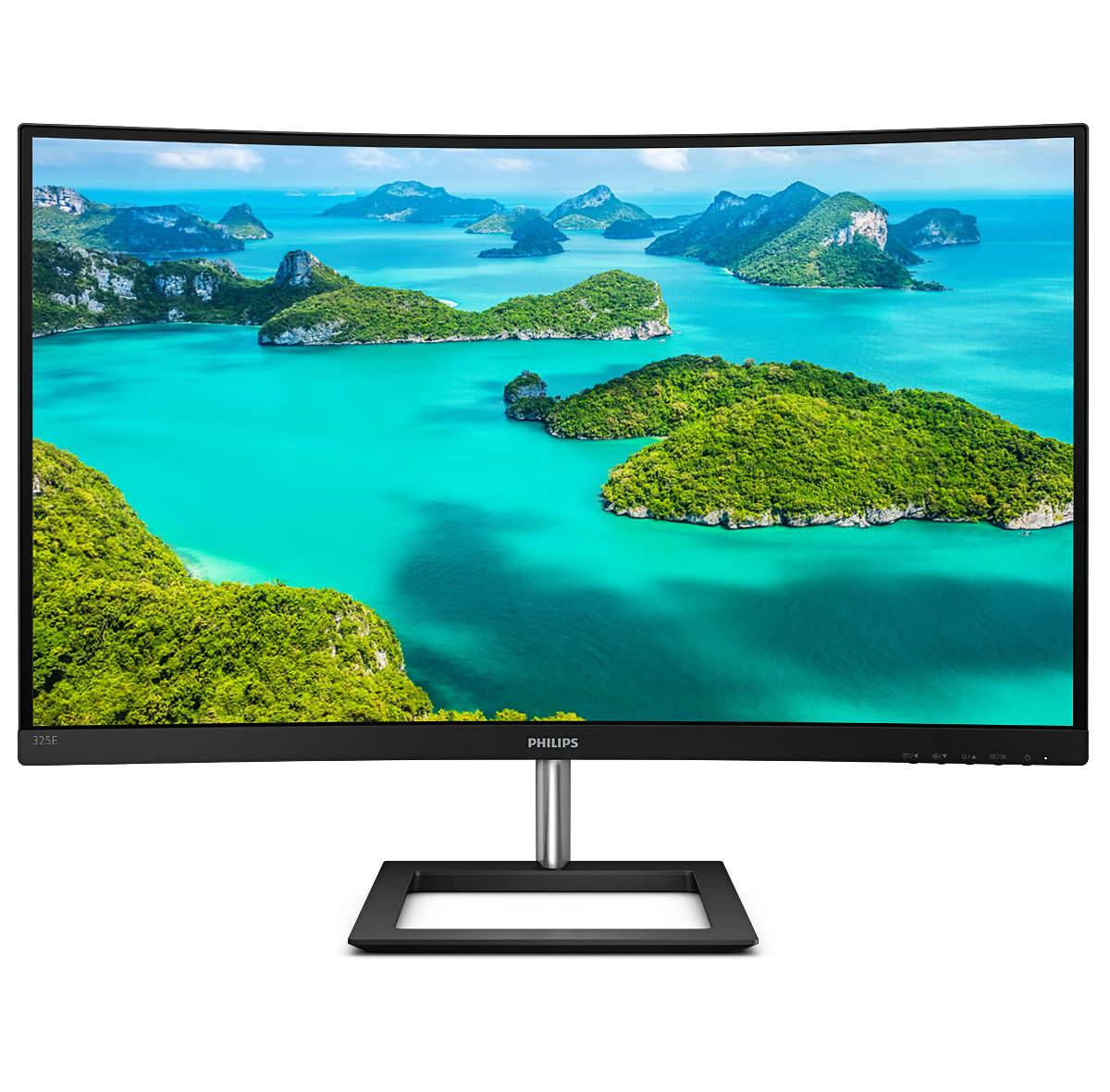 Rca Informatique - image du produit : 32IN LED 2560X1440 16:9 4MS 325E1C/00 3000:1 VGA/DP/HDMI