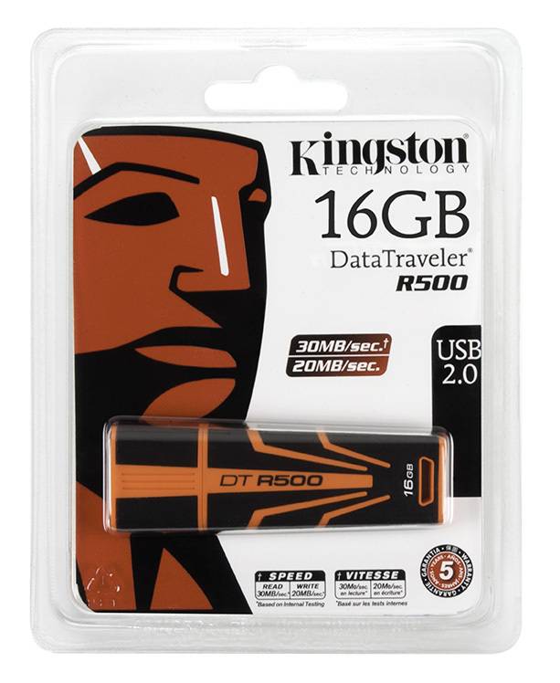 Rca Informatique - image du produit : USB STICK 16GB USB2.0 DATATRAVELER R500