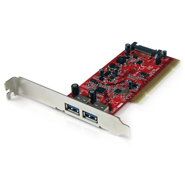 Rca Informatique - Image du produit : DUAL PORT PCI SUPERSPEED USB 3 CONTROLLER CARD WITH SATA POWER