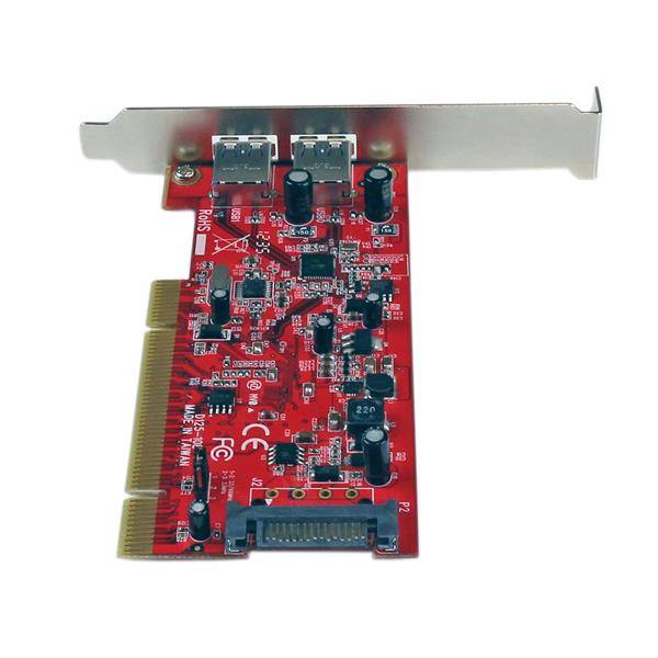 Rca Informatique - image du produit : DUAL PORT PCI SUPERSPEED USB 3 CONTROLLER CARD WITH SATA POWER