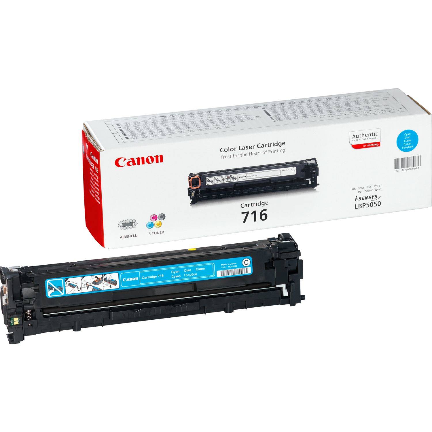 Rca Informatique - Image du produit : TONER CRG 716CYAN FOR LBP 5050 5050N