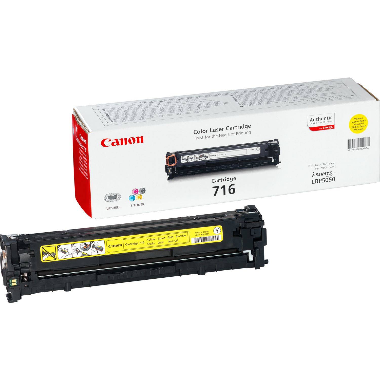 Rca Informatique - Image du produit : TONER CRG 716 JAUNE POUR LBP 5050 5050N