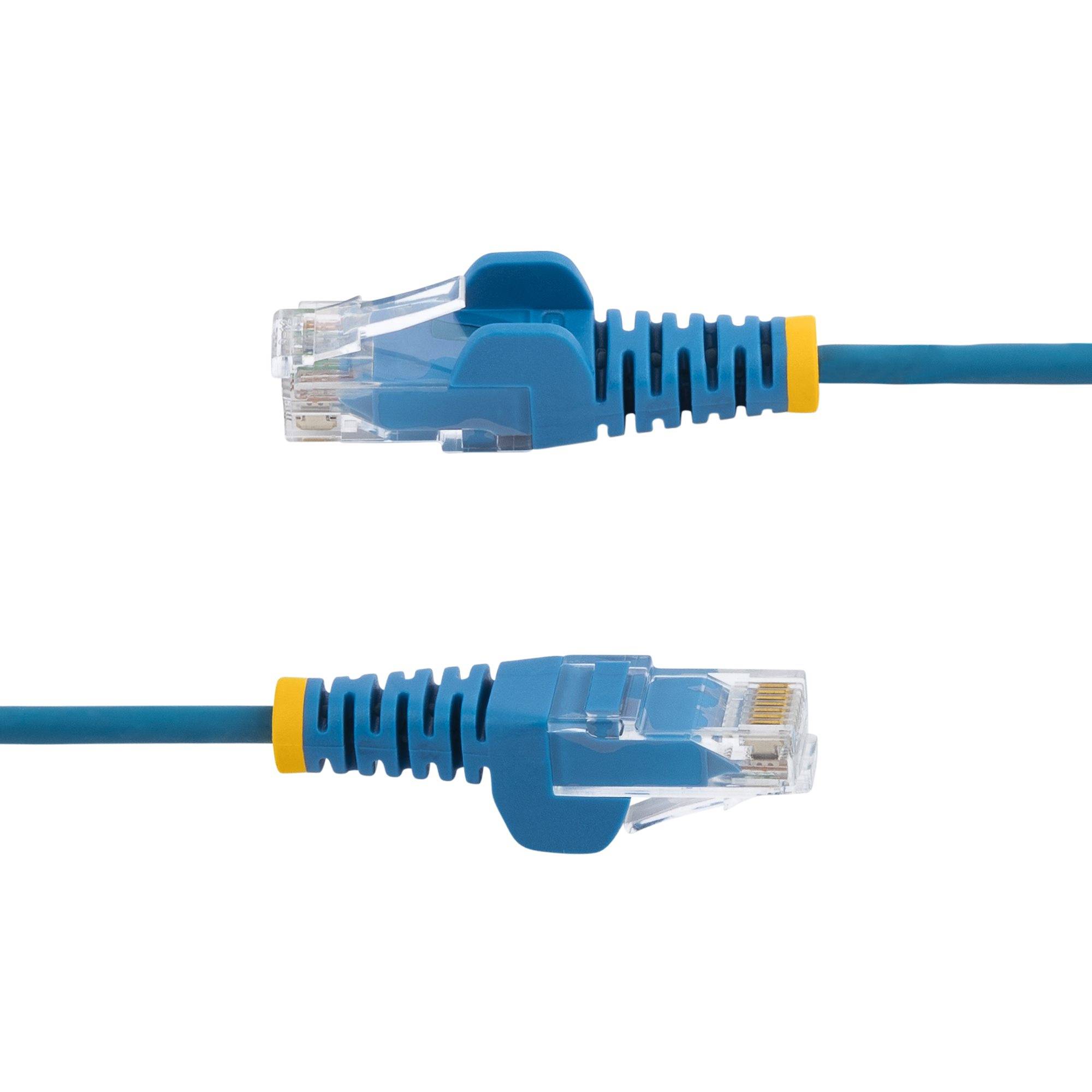 Rca Informatique - image du produit : 1.5M SLIM CAT6 CABLE - BLUE SNAGLESS - 28 AWG COPPER WIRE