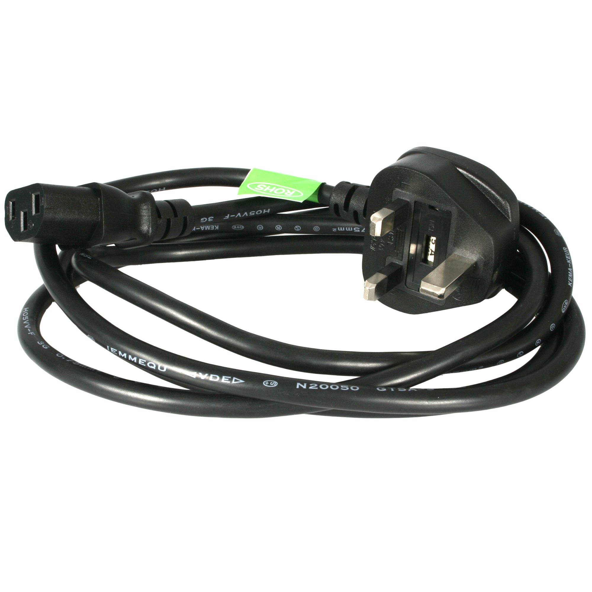 Rca Informatique - image du produit : 3M IEC 320 EN 60320 C13 TO BS-1363 UK PLUG MAINS CABLE LEAD