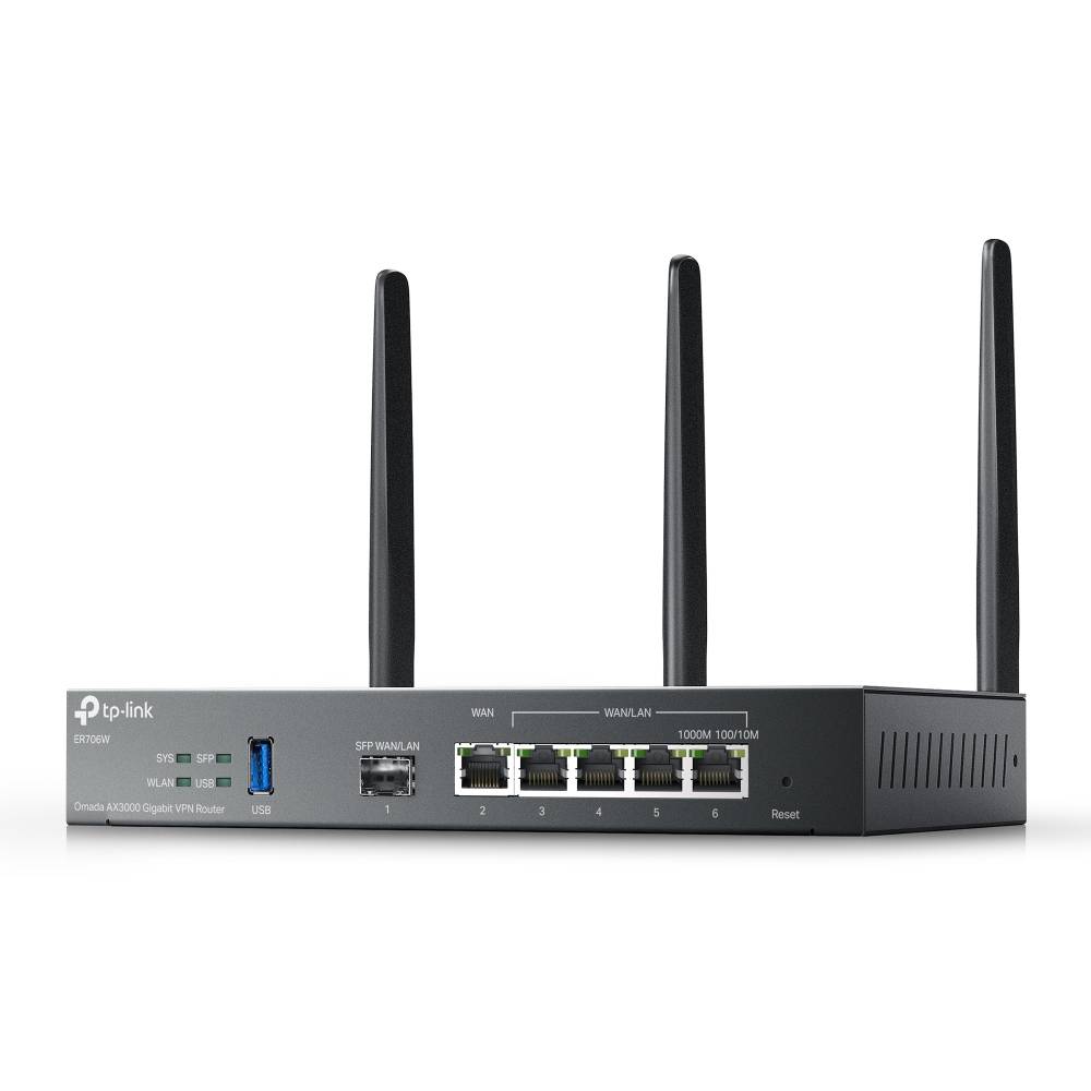 Rca Informatique - image du produit : OMADA AX3000 GIGABIT VPN ROUTER PORT: 1X GIGABIT SFP WAN/LAN POR