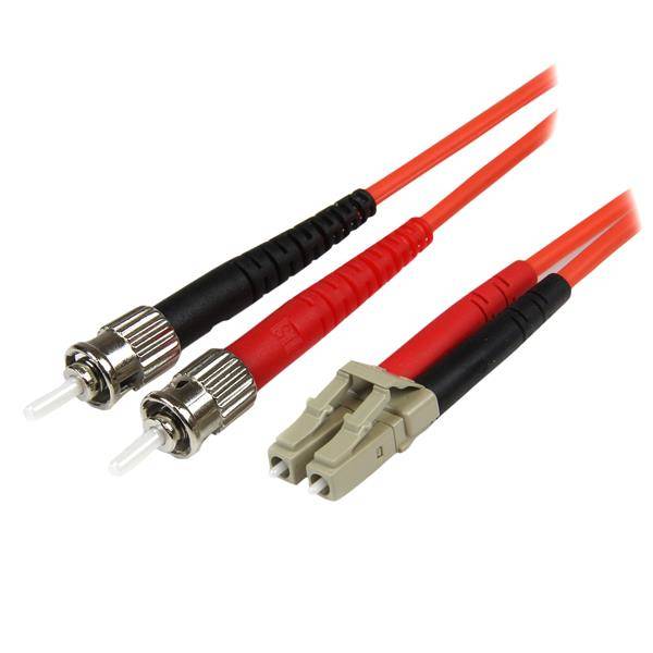 Rca Informatique - image du produit : 3M MULTIMODE DUPLEX LC/ST FIBER OPTIC PATCH CABLE - 50/125