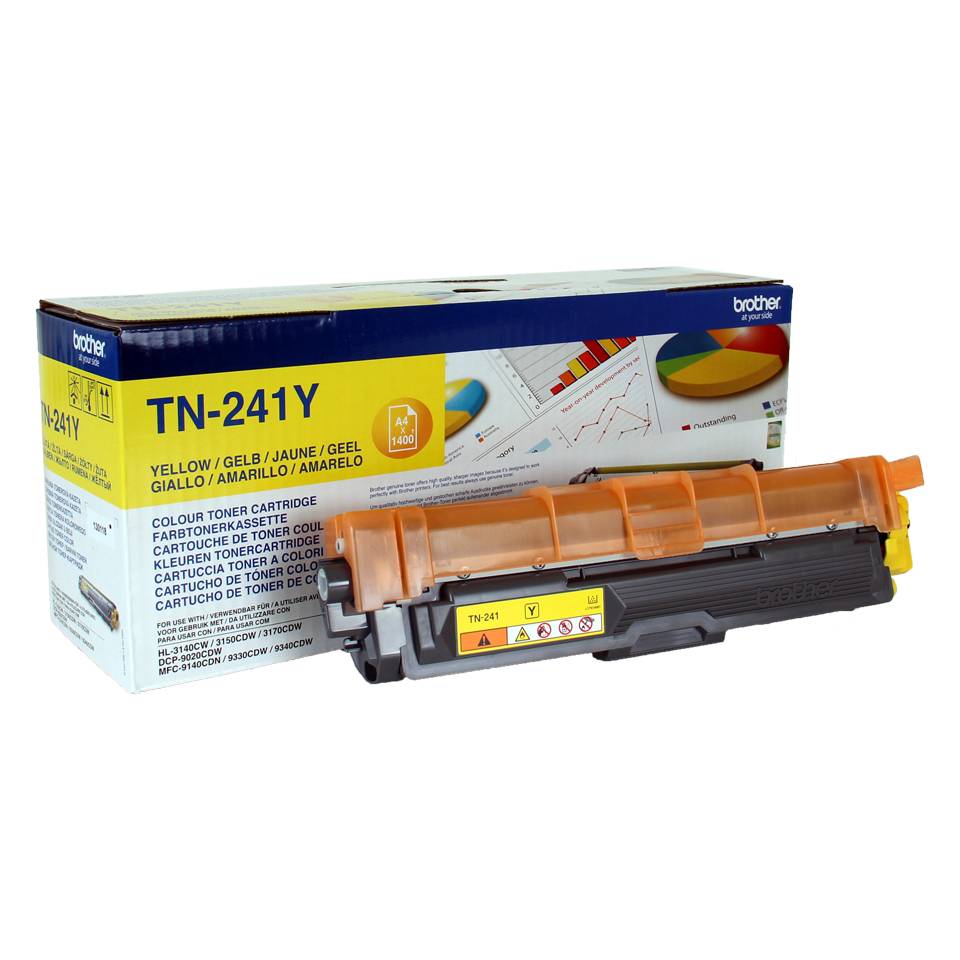 Rca Informatique - Image du produit : TN-241Y TONER JAUNE 1400 PG F/HL3140/3150/3170 MFC9140CDN