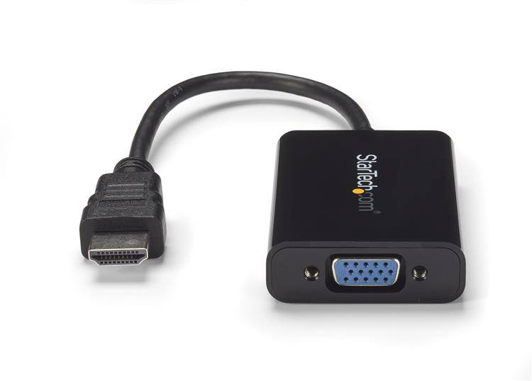 Rca Informatique - image du produit : CABLE ADAPTATEUR HDMI VERS VGA AVEC AUDIO - CONVERTISSEUR VIDEO