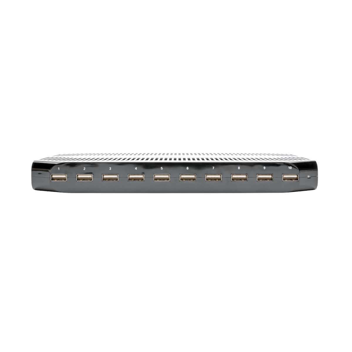 Rca Informatique - image du produit : 10-PORT USB CHARGING STATION 12V 8A (96W) / SCHUKO POWER CORD