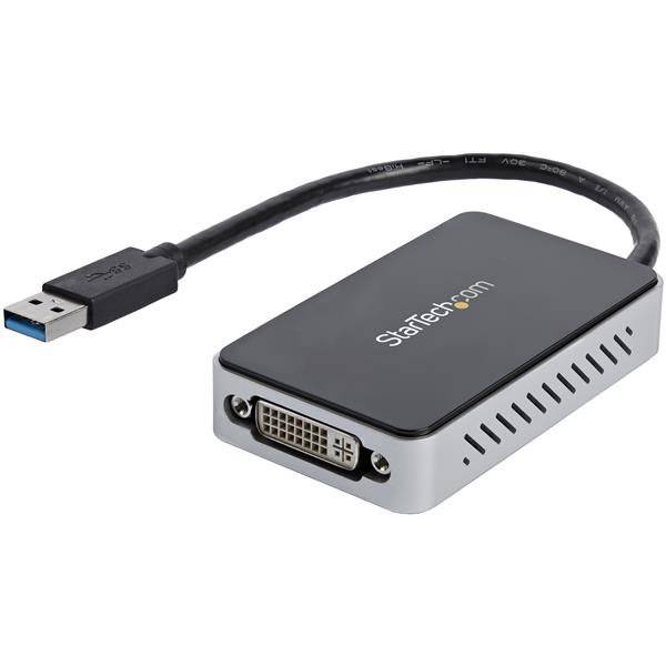 Rca Informatique - Image du produit : USB 3 TO DVI EXTERNAL GRAPHICS ADAPTER WITH 1-PORT USB HUB