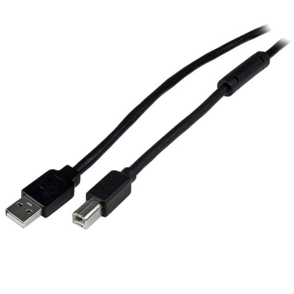 Rca Informatique - Image du produit : CABLE USB ACTIF A VERS B 20 M - M/M - NOIR