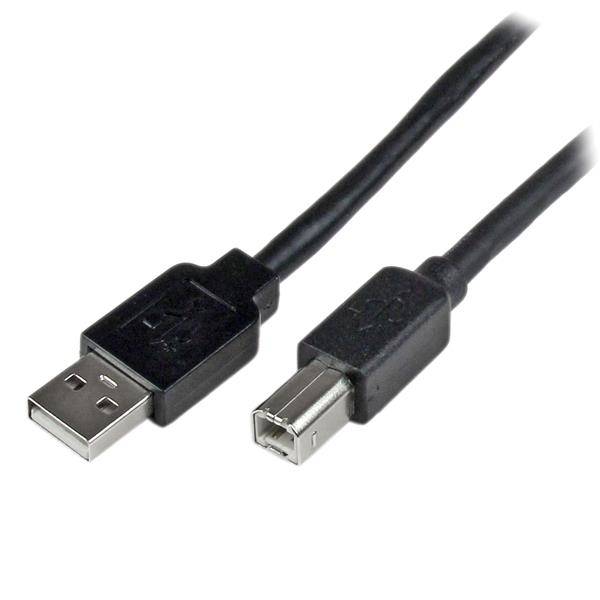 Rca Informatique - image du produit : CABLE USB ACTIF A VERS B 20 M - M/M - NOIR