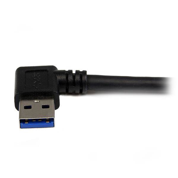 Rca Informatique - image du produit : 1M RIGHT ANGLE USB 3.0 CABLE - 3FT USB 3 RIGHT ANGLE A TO B