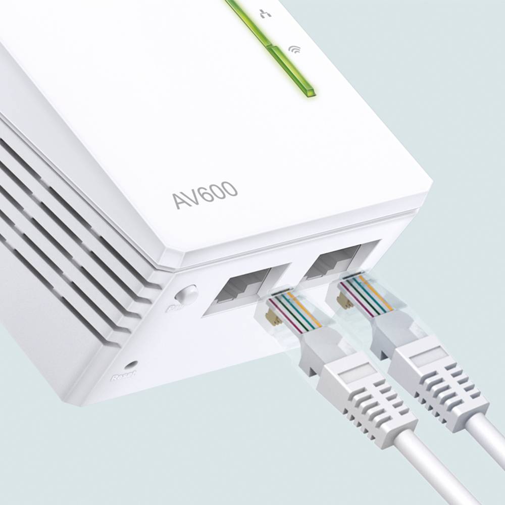 Rca Informatique - image du produit : AV500 2-PORT WIFI PL EXTENDER 500MBPS POWERLINE DATARATE