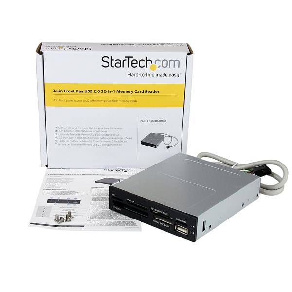Rca Informatique - image du produit : 3.5IN FRONT BAY 22-IN-1 USB 2.0 CARD READER - CF/SD/MMC/MS/XD
