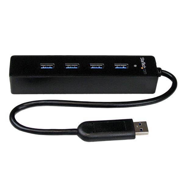 Rca Informatique - Image du produit : 4PORT EXTERNAL MINI USB 3 HUB WITH INTEGRATED CABLE