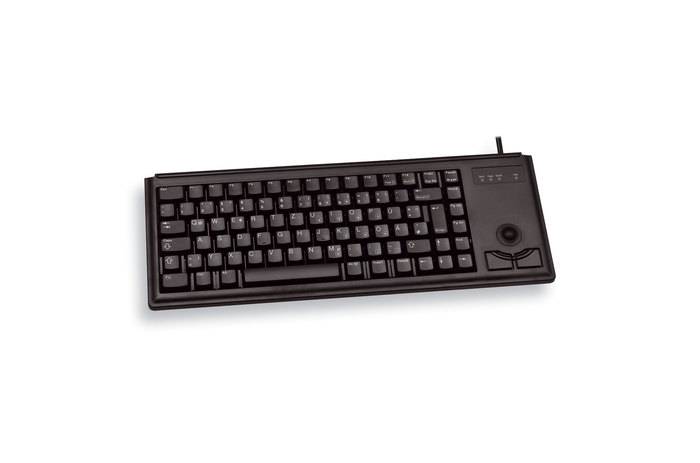 Rca Informatique - image du produit : KEYBOARD USB GER MX-GOLD SLIMLINE BLACK W/ TRACKBALL