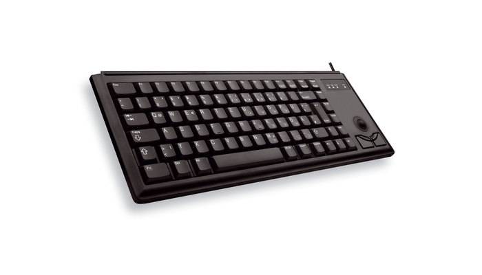 Rca Informatique - image du produit : KEYBOARD USB GER MX-GOLD SLIMLINE BLACK W/ TRACKBALL