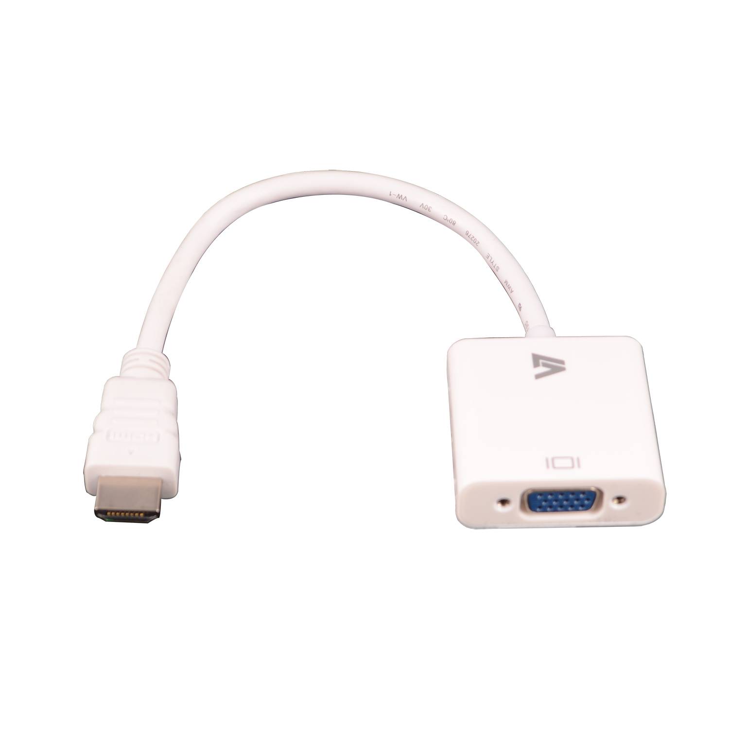 Rca Informatique - Image du produit : HDMI TO VGA ADAPTER WHITE HDMI1.4 TO VGA VIDADPTR 1080PFHD