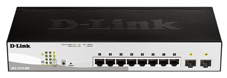 Rca Informatique - Image du produit : 8-PORT LAYER2 POE SMART MANAGED GIGABIT SWITCH