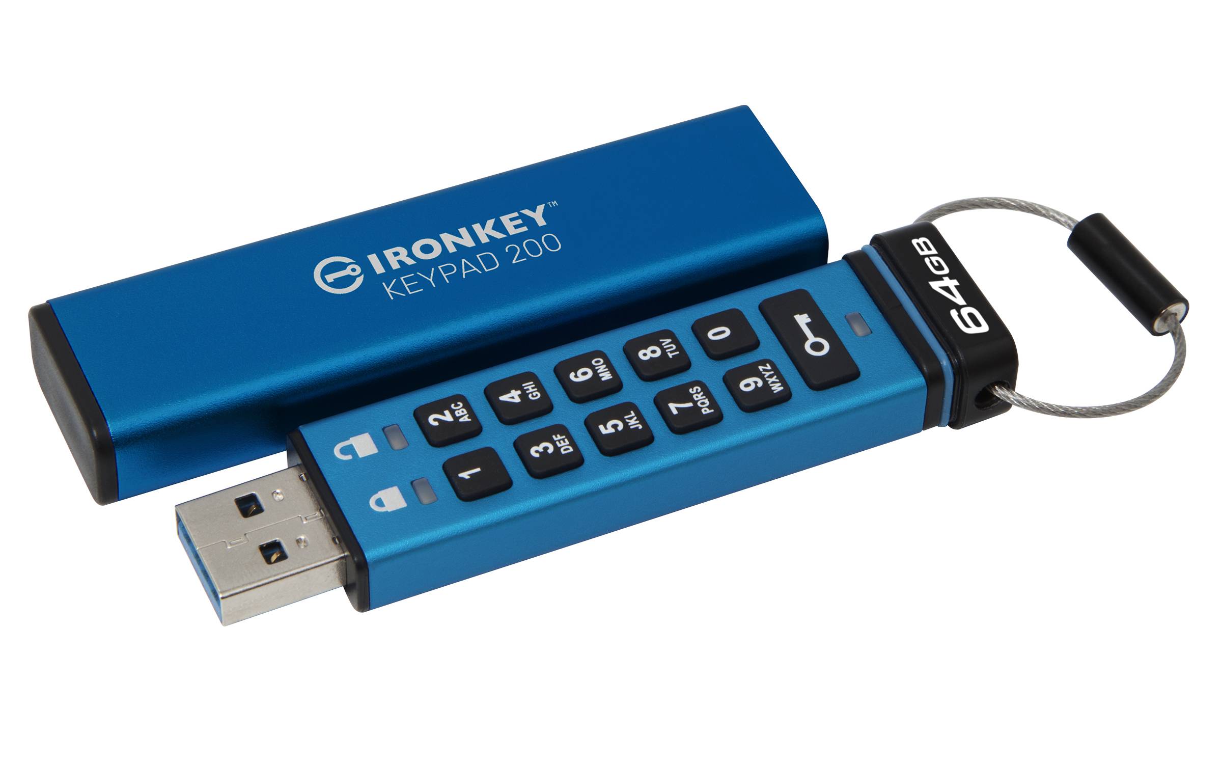 Rca Informatique - image du produit : 64GB IRONKEY KEYPAD 200 AES-256 ENCRYP FIPS 140-3 LVL 3(PENDING)