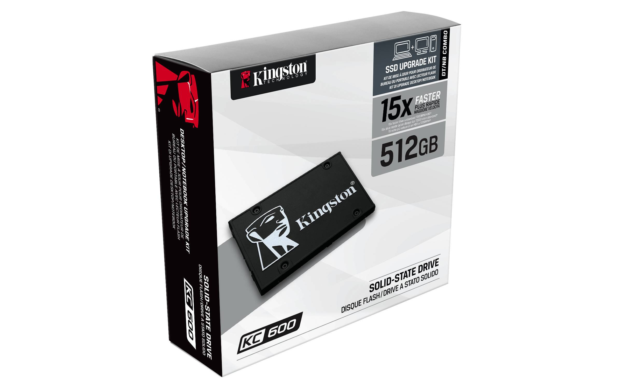 Rca Informatique - image du produit : 512GB KC600 SATA3 2.5IN SSD ONLY DRIVE