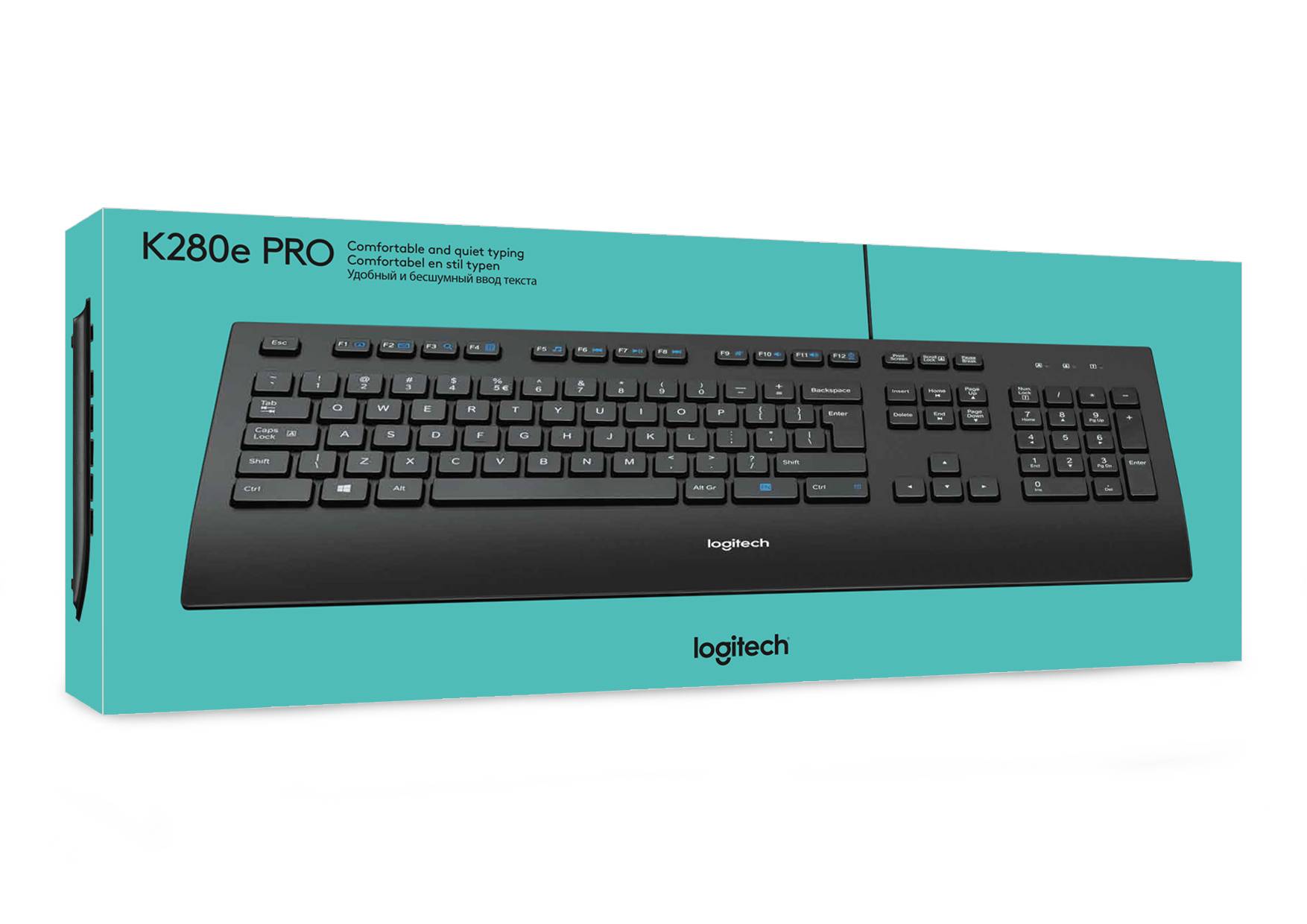 Rca Informatique - image du produit : CORDED KEYBOARD K280E US INTL LAYOUT