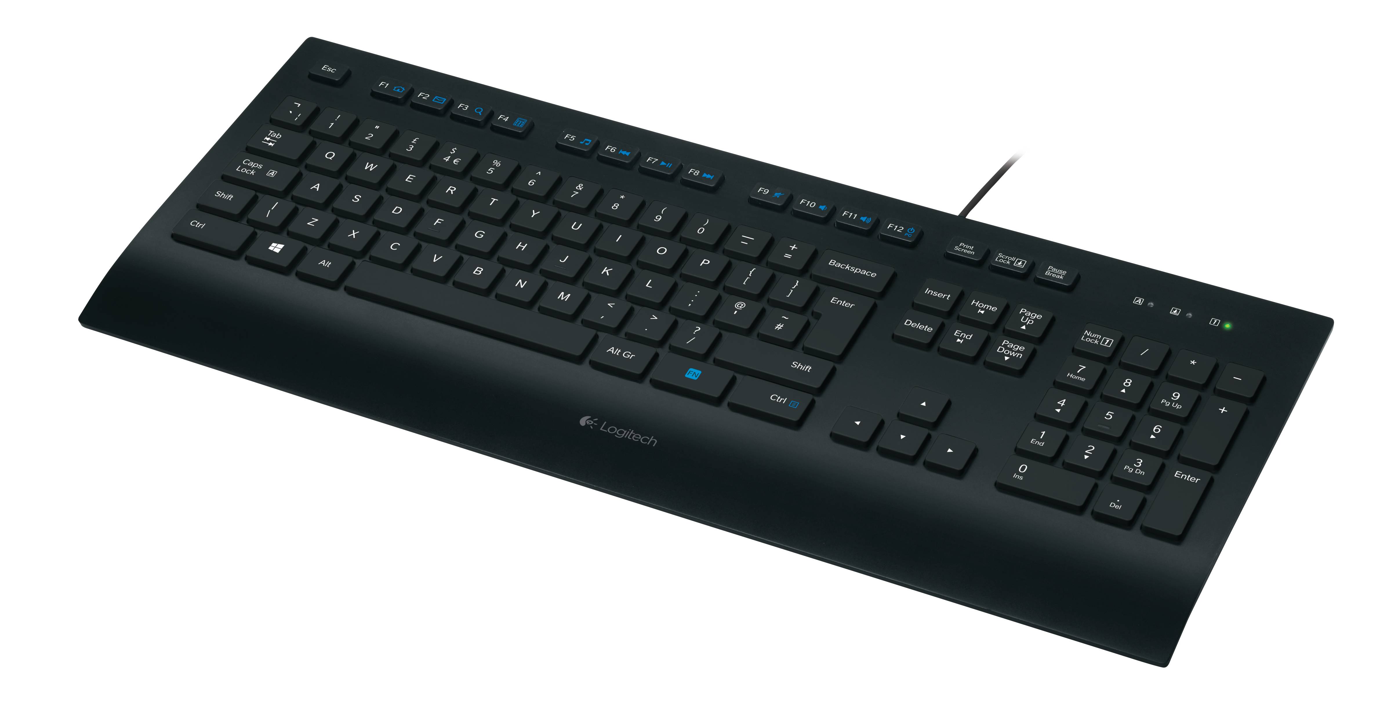 Rca Informatique - image du produit : CORDED KEYBOARD K280E US INTL LAYOUT