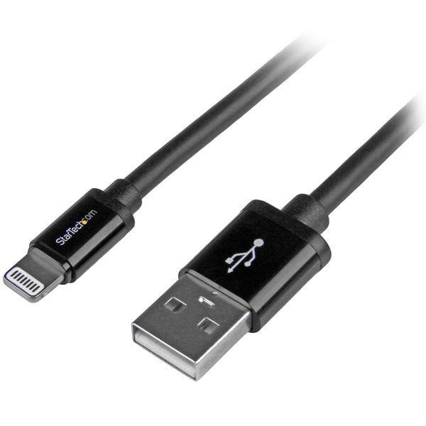Rca Informatique - image du produit : 2M LONG BLACK APPLE 8-PIN LIGHTNING TO USB CABLE