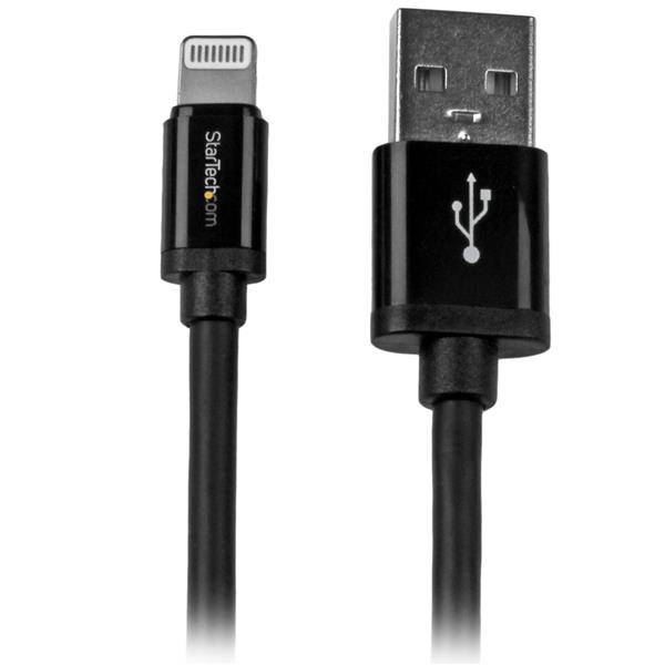 Rca Informatique - Image du produit : 2M LONG BLACK APPLE 8-PIN LIGHTNING TO USB CABLE