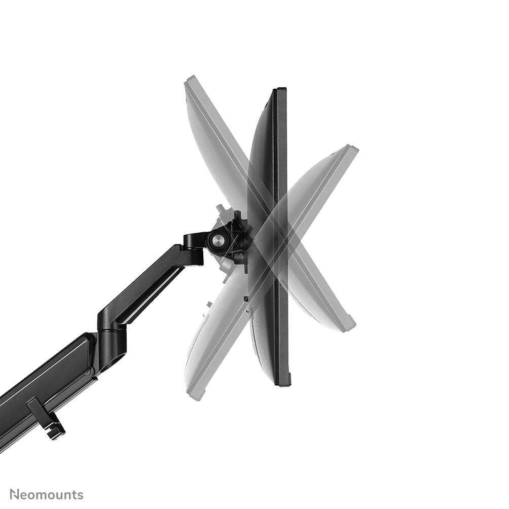 Rca Informatique - image du produit : NEWSTAR DESK MOUNT ULTRA FLAT (CLAMP/GROMMET) BLACK 17-27IN