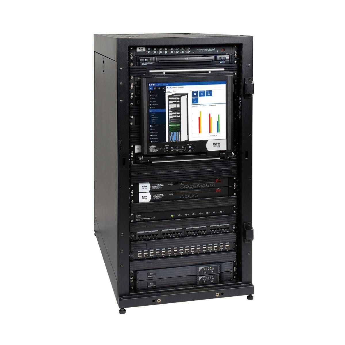 Rca Informatique - image du produit : 25U RACK ENCLOSURE CABINET .