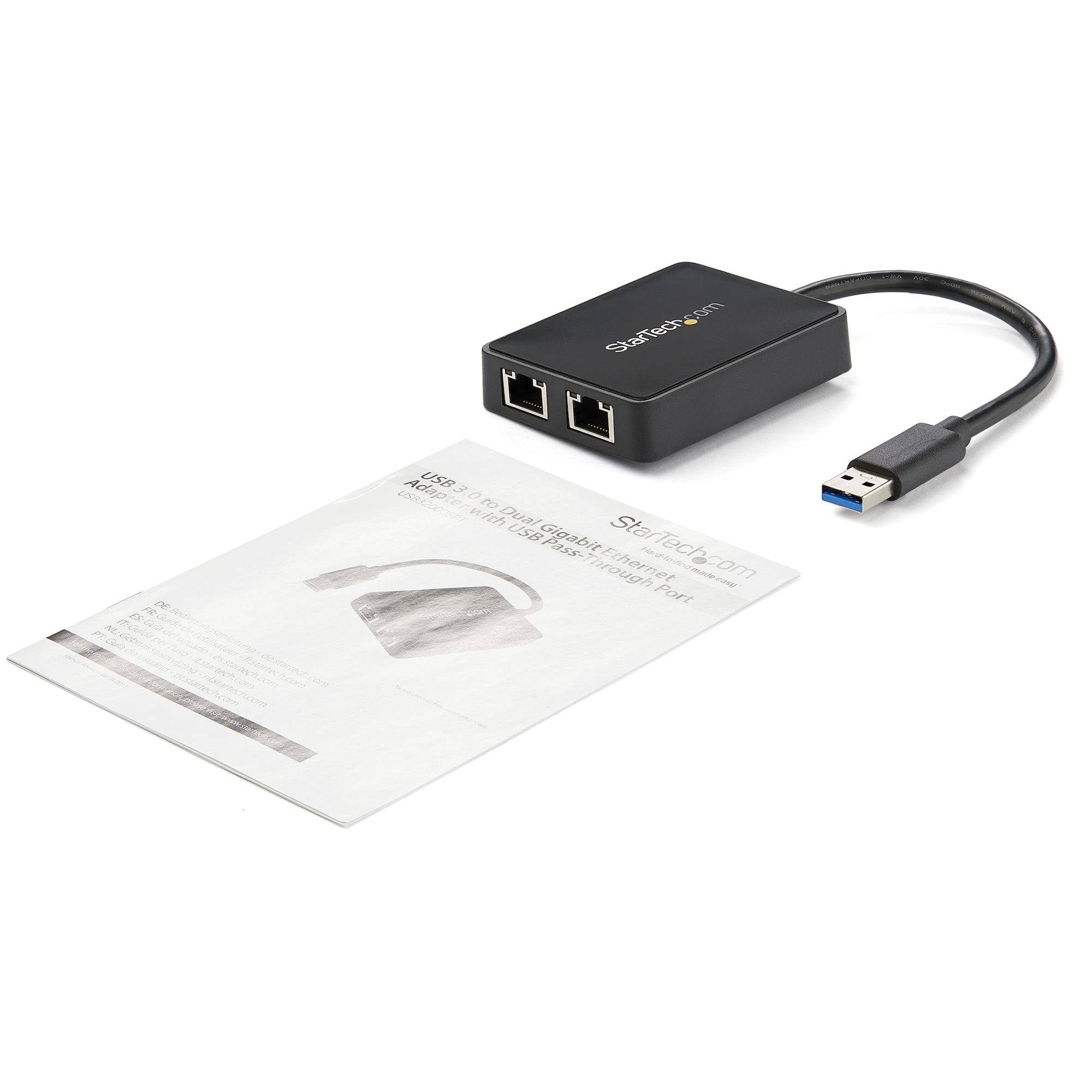 Rca Informatique - image du produit : USB 3 2 PORT GIGABIT ETHERNET LAN ADAPTER - 10/100/1000