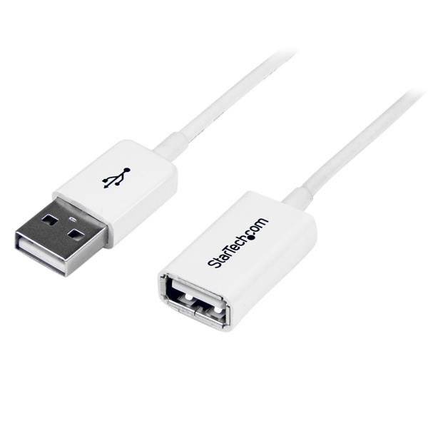 Rca Informatique - Image du produit : 2M USB MALE TO FEMALE CABLE - WHITE USB 2.0 EXTENSION CORD